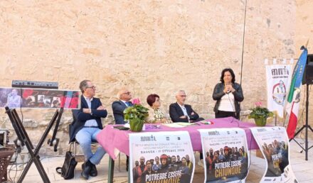 da sin. Giorgio Stracquadanio, Nino Capozzo, Maria Agnello, Peppe Cassì, Maria Rita Schembari